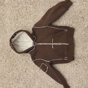 Me Jane Sherpa Zip Up Hoodie Jacket Size M